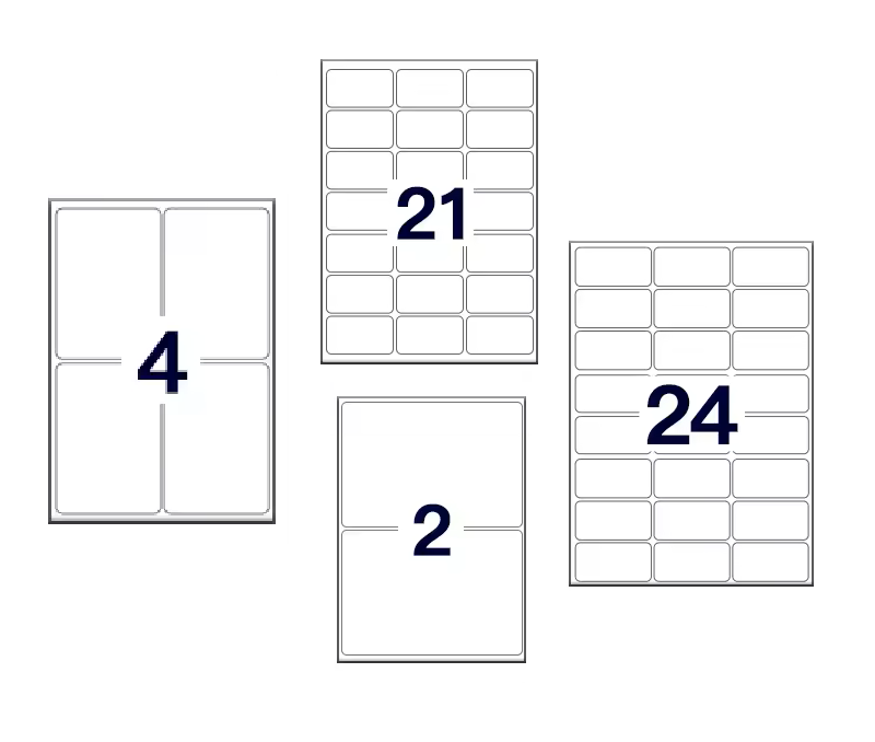 100 To 1000 Address Shipping Labels – 1" X 2-5/8" – 30 Per Sheet – Laser/Inkjet Compatible