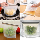 Reusable Silicone Food Storage Bags 4 PCS, Freezer Bags Food Bags Leakproof BPA Free for Vegetable, Fruit, Sandwich, Snack, Liquid, Travel