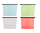 Reusable Silicone Food Storage Bags 4 PCS, Freezer Bags Food Bags Leakproof BPA Free for Vegetable, Fruit, Sandwich, Snack, Liquid, Travel