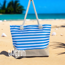 Beach Bag for Women, Large Summer Beach Tote Bag with Zipper and Rope Handle, Canvas Shoulder Handbags Travel Tote for Beach Travel Holiday Shopping Gym Bag