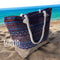 Beach Bag for Women, Large Summer Beach Tote Bag with Zipper and Rope Handle, Canvas Shoulder Handbags Travel Tote for Beach Travel Holiday Shopping Gym Bag