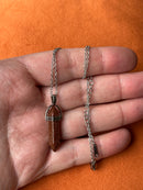 Natural Quartz Chakra Crystal Healing Point Cut Gemstone Pendant Reiki Necklace