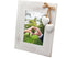 Rustic Driftwood Wooden Picture Frame: 4x6 Inch, White Wood Finish with Charming White Hearts