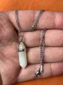 Natural Quartz Chakra Crystal Healing Point Cut Gemstone Pendant Reiki Necklace