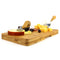 Bamboo Cheese Board Serving Platter With Knife Set