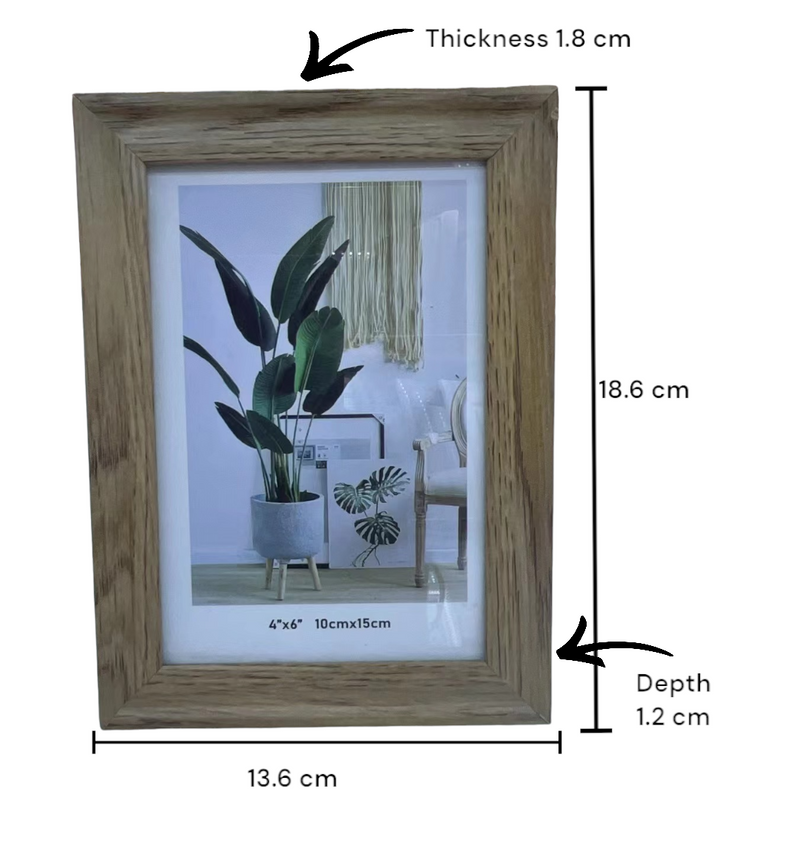 Set 0f 2 High Density Wood Picture Frame Photo Frame 4x6 inch / 5x7 inch