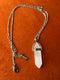 Natural Quartz Chakra Crystal Healing Point Cut Gemstone Pendant Reiki Necklace