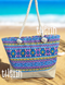 Beach Bag for Women, Large Summer Beach Tote Bag with Zipper and Rope Handle, Canvas Shoulder Handbags Travel Tote for Beach Travel Holiday Shopping Gym Bag