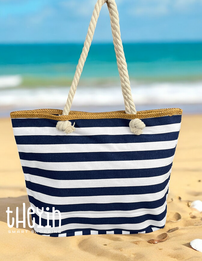 Beach Bag Canvas Tote Bag With Zip Uk Beach Bag For Women, Large
