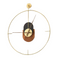 Large 60cm Wall Clock with Metal Frame and Walnut Hands - Made of Iron and MDF Wood, Perfect for Home and Office Décor