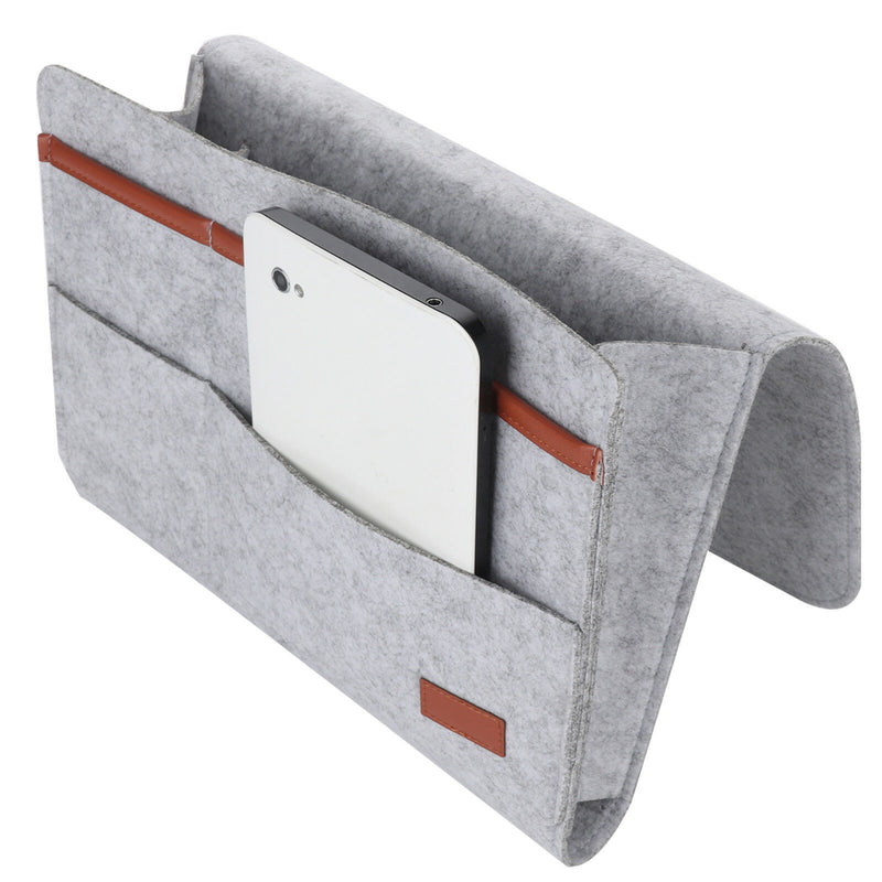 Felt Bedside Storage Organizer Bed Desk Bag Sofa TV Remote Control Bed Holder