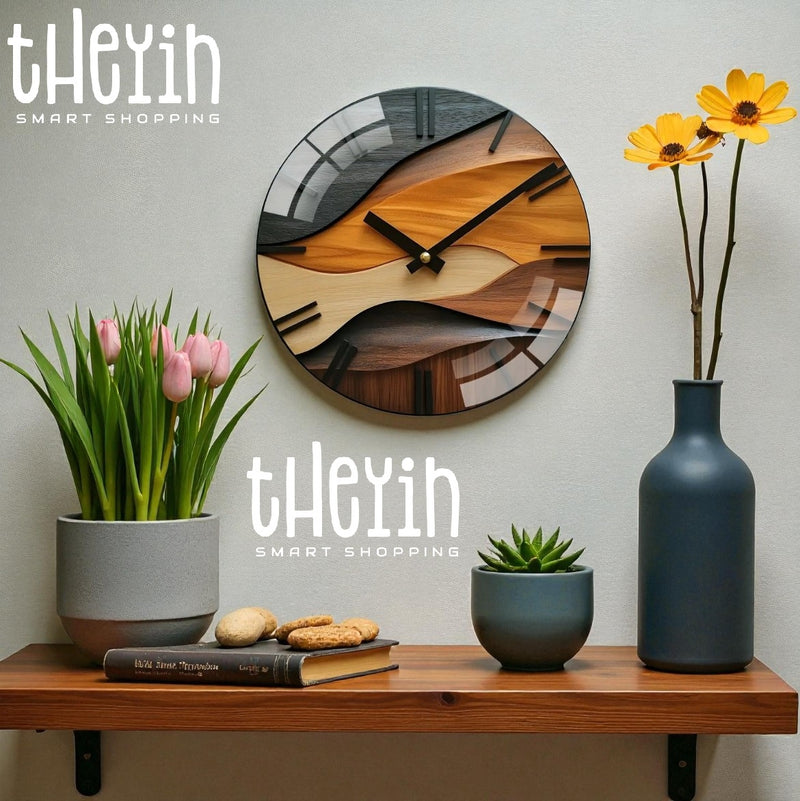 🕰️ Nordic Style Artistic Modern Glass Wall Clock – 30cm (12 Inch)