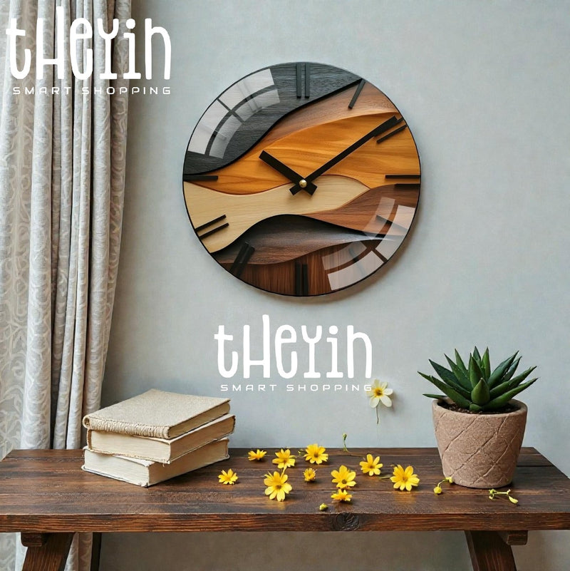 🕰️ Nordic Style Artistic Modern Glass Wall Clock – 30cm (12 Inch)