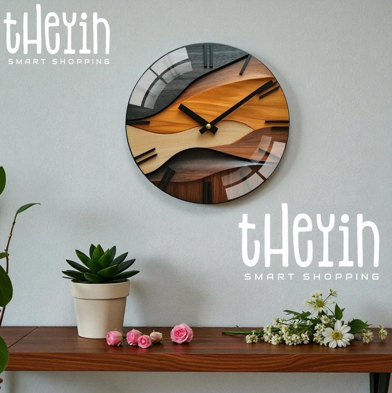 🕰️ Nordic Style Artistic Modern Glass Wall Clock – 30cm (12 Inch)