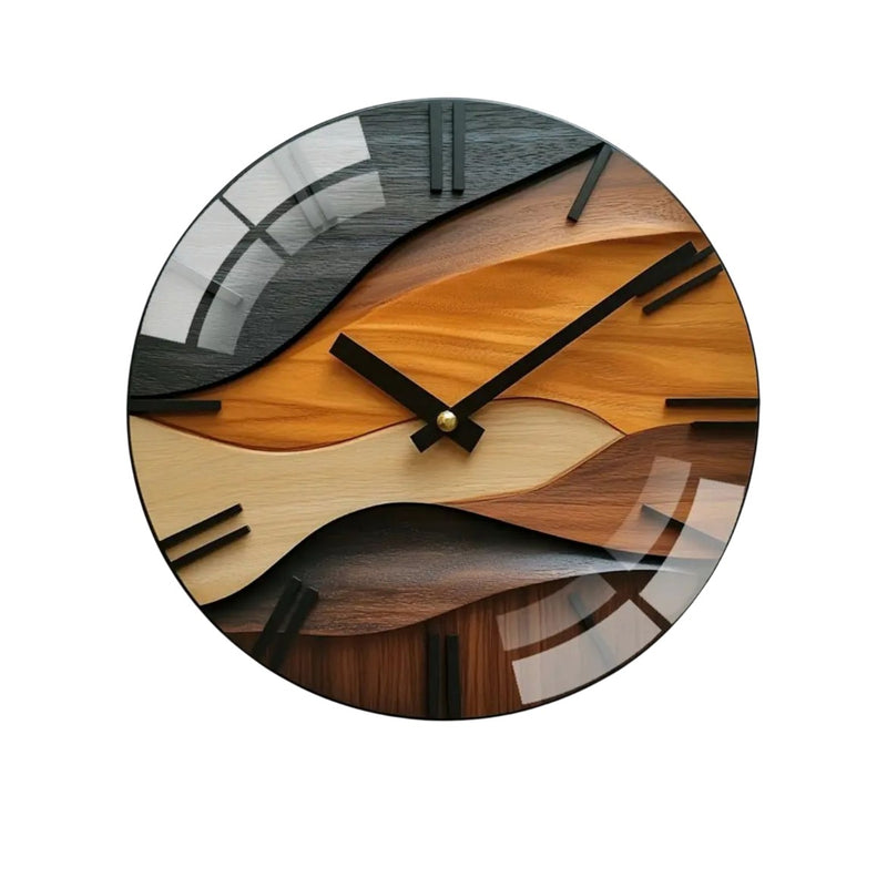 🕰️ Nordic Style Artistic Modern Glass Wall Clock – 30cm (12 Inch)
