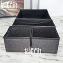 4-Piece Foldable Drawer Organiser Storage Boxes – Tidy Divider for Wardrobe