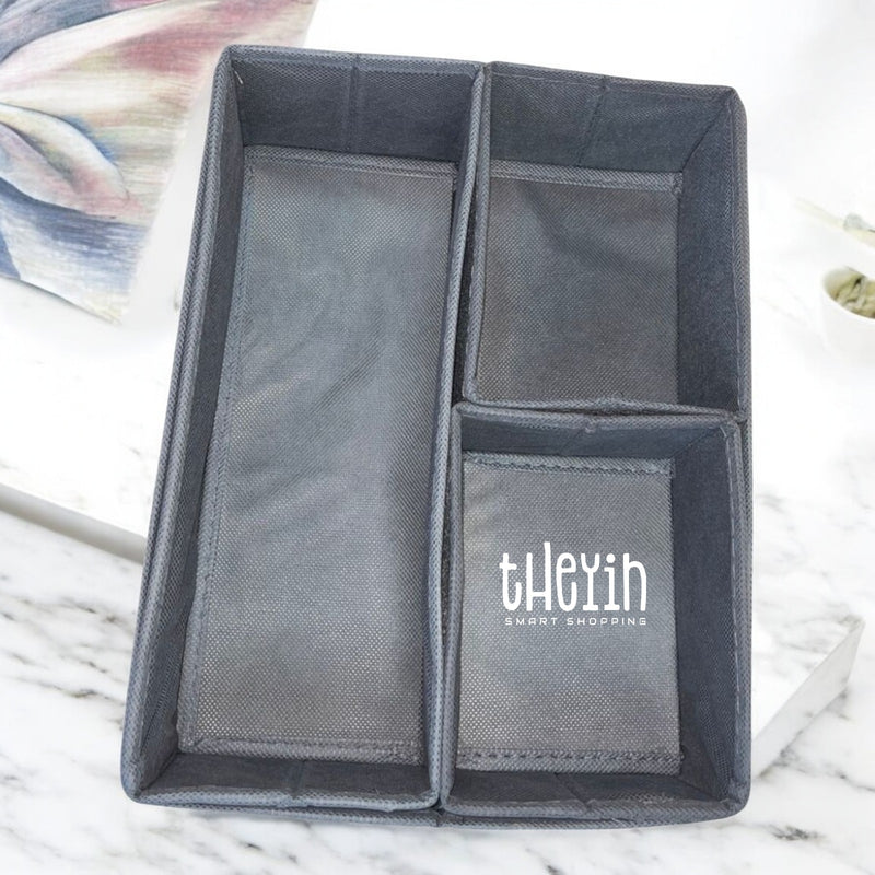 4-Piece Foldable Drawer Organiser Storage Boxes – Tidy Divider for Wardrobe