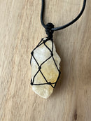 Raw Crystal Necklace Natural Stone Necklace Crystal Necklace Chunky Crystal