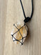 Raw Crystal Necklace Natural Stone Necklace Crystal Necklace Chunky Crystal