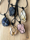 Raw Crystal Necklace Natural Stone Necklace Crystal Necklace Chunky Crystal