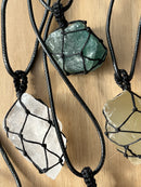 Raw Crystal Necklace Natural Stone Necklace Crystal Necklace Chunky Crystal