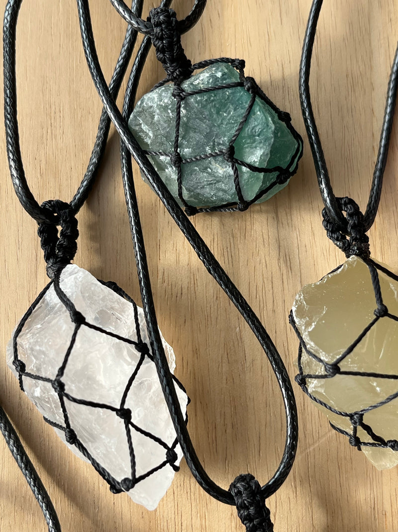 Raw Crystal Necklace Natural Stone Necklace Crystal Necklace Chunky Crystal