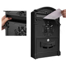 Large Vintage Outdoor Lockable Letter Post Box Mailbox Wall-Mounted Secure Mail