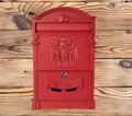 Large Vintage Outdoor Lockable Letter Post Box Mailbox Wall-Mounted Secure Mail