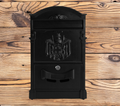 Large Vintage Outdoor Lockable Letter Post Box Mailbox Wall-Mounted Secure Mail