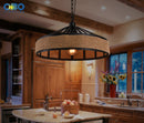 30cm Vintage Industrial Loft Hemp Rope Iron Pendant Ceiling Light