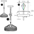 30cm Vintage Industrial Loft Hemp Rope Iron Pendant Ceiling Light