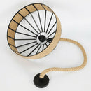 30cm Vintage Industrial Loft Hemp Rope Iron Pendant Ceiling Light