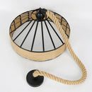 30cm Vintage Industrial Loft Hemp Rope Iron Pendant Ceiling Light