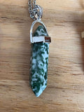 Natural Quartz Chakra Crystal Healing Point Cut Gemstone Pendant Reiki Necklace