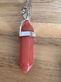 Natural Quartz Chakra Crystal Healing Point Cut Gemstone Pendant Reiki Necklace