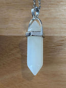 Natural Quartz Chakra Crystal Healing Point Cut Gemstone Pendant Reiki Necklace