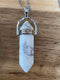 Natural Quartz Chakra Crystal Healing Point Cut Gemstone Pendant Reiki Necklace