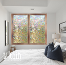 2m Rainbow Frosted Privacy Window Film, Bubble Free, Stained Cling Static Glass Covering for Home & Office