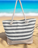 Beach Bag for Women, Large Summer Beach Tote Bag with Zipper and Rope Handle, Canvas Shoulder Handbags Travel Tote for Beach Travel Holiday Shopping Gym Bag