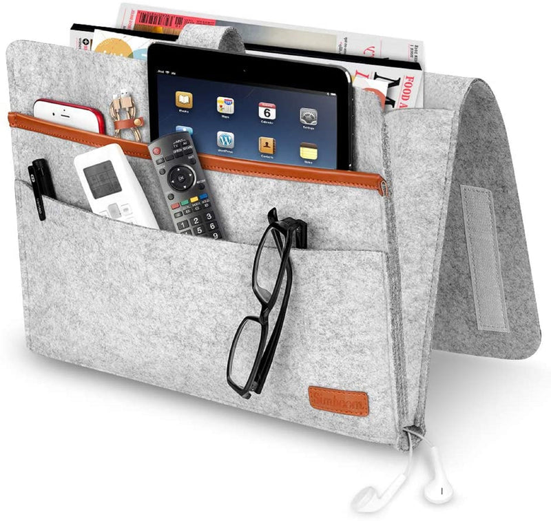 Felt Bedside Storage Organizer Bed Desk Bag Sofa TV Remote Control Bed Holder