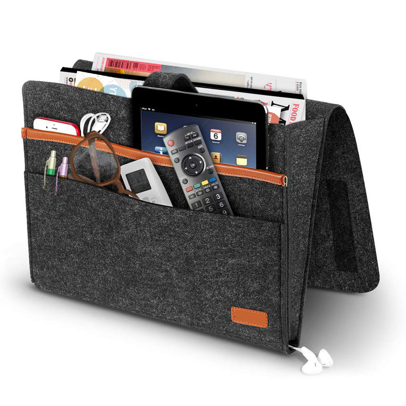 Felt Bedside Storage Organizer Bed Desk Bag Sofa TV Remote Control Bed Holder