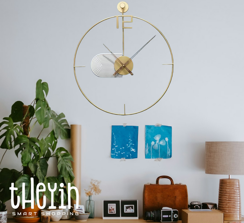 60cm SUPER SILENT Minimalist Modern To Classic Wall Clock, Quiet Non-Ticking Quartz Movement for Living Room, Office, Kitchen, Bedroom