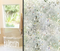 2m Floral Frosted Privacy Window Film, Bubble Free, Stained Cling Static Glass Covering for Home & Office