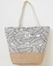 Leaves Jute Tote Shoulder Bag for Women