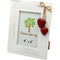 Rustic Driftwood Wooden Picture Frame: 4x6 Inch, White Wood Finish with Charming Red Hearts