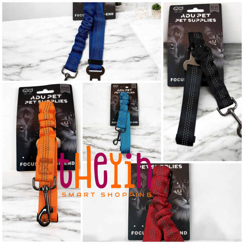 Anti Shock Pet Dog Car Seat Belt Clip Bungee Lead Vehicle Travel Safety Harness