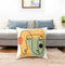 2x Abstract Face Design Cushion Cover 18x18" Cushion Cover