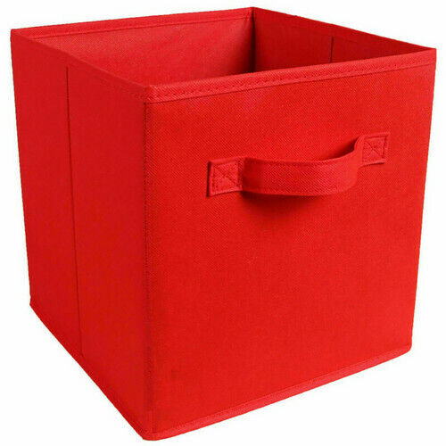 4x Clothes Organizer Foldable Storage Collapsible Folding Box Fabric Cube for Living room, Bedroom, Store room, Playroom, Kids Room