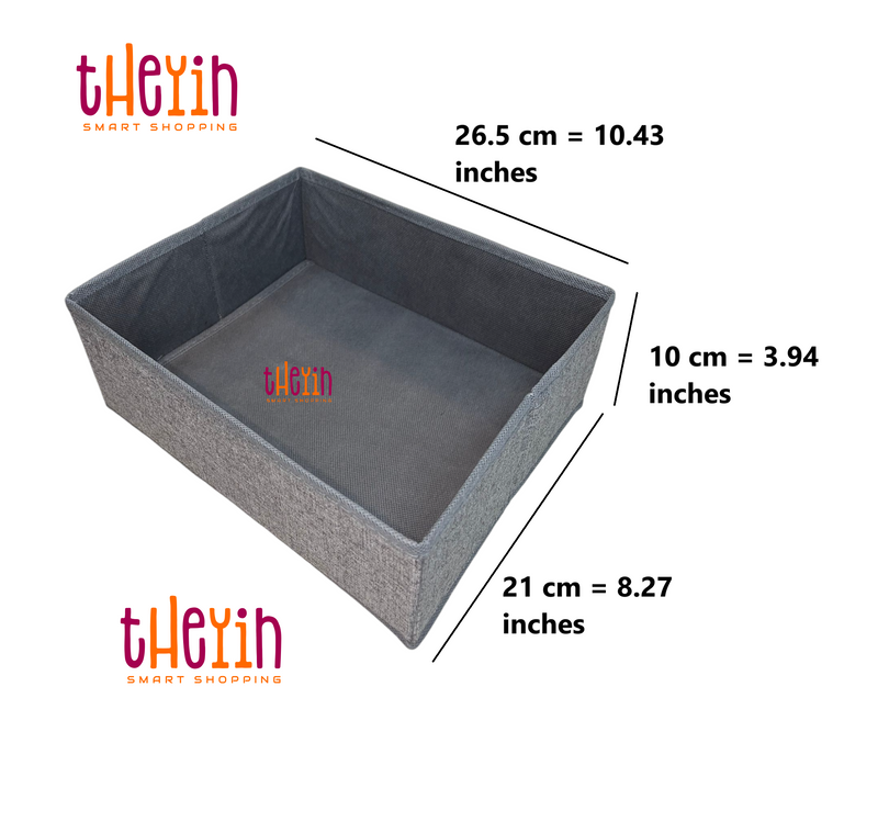 4-Piece Foldable Drawer Organiser Storage Boxes – Tidy Divider for Wardrobe