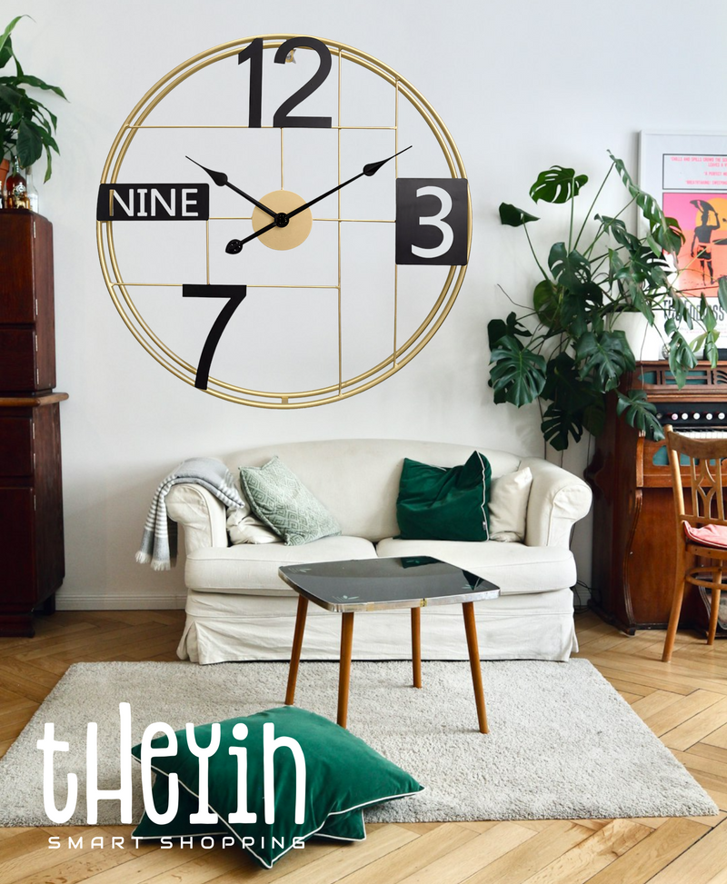 60cm SUPER SILENT Minimalist Modern To Classic Wall Clock, Quiet Non-Ticking Quartz Movement for Living Room, Office, Kitchen, Bedroom